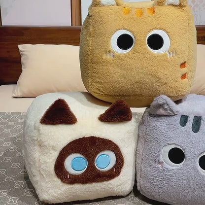 Kawaii Fluffy Cube Cat Plushie Collection