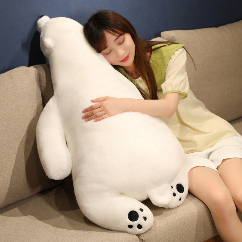 43" Giant White Fluffy Polar Bear Plushie - Kawaiies - Adorable - Cute - Plushies - Plush - Kawaii