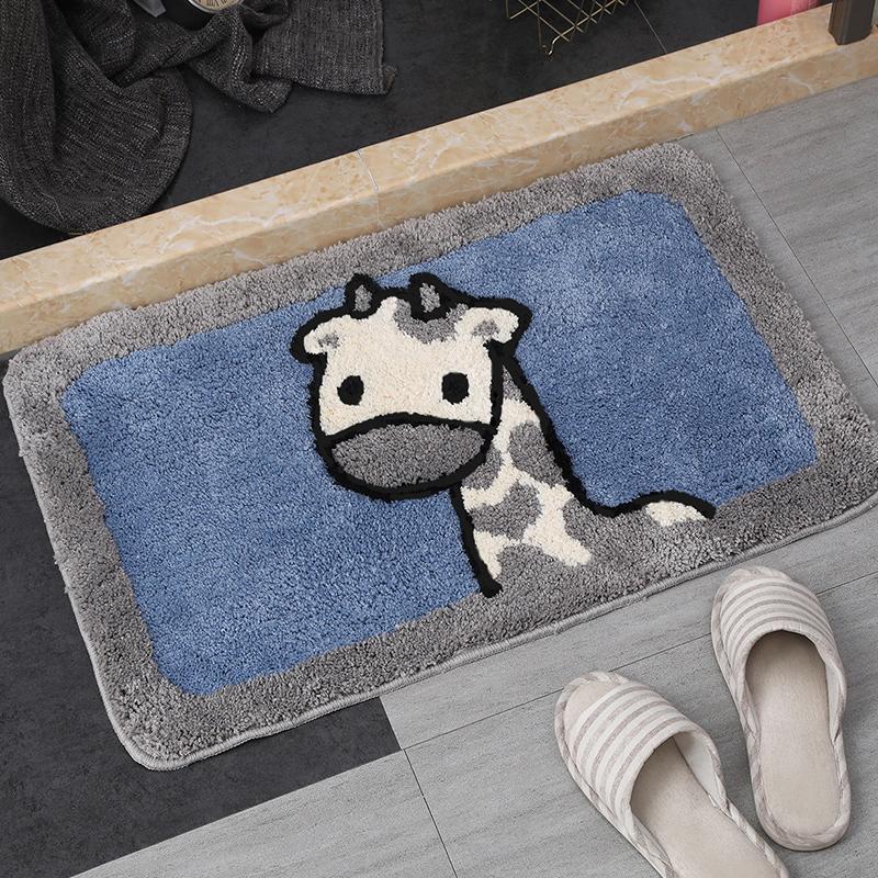 Cat Bath Mat Bathroom Rug, Plush Microfiber Shower Rug Non-Slip Water  Absorbent Bath Rug, Funny Animal Floor Mats for Kids Room, Bedroom, Kitchen  (Calico Cat, 20 x 31) 