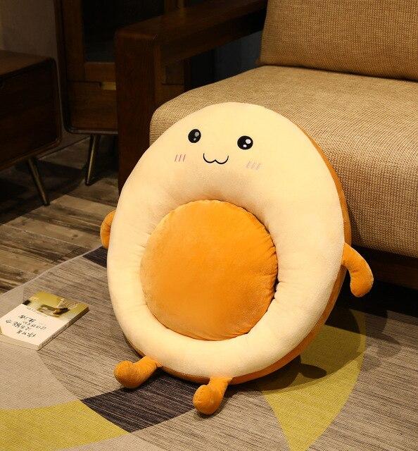 Adorable Egg in a Hole Breakfast Bagel Cushion - Kawaiies - Adorable - Cute - Plushies - Plush - Kawaii