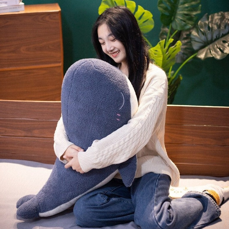 Adorable Fluffy Blue Whale Plushie - Kawaiies - Adorable - Cute - Plushies - Plush - Kawaii