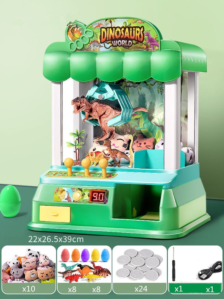 Ancient Dinosaur Mini Green Claw Machine - Kawaiies - Adorable - Cute - Plushies - Plush - Kawaii