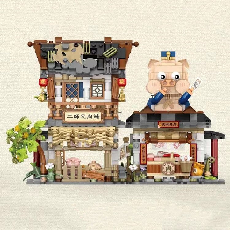 Ancient Honey Bee & Bacon Shops Micro Building Set Collection - Kawaiies - Adorable - Cute - Plushies - Plush - Kawaii