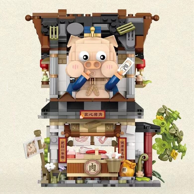 Ancient Honey Bee & Bacon Shops Micro Building Set Collection - Kawaiies - Adorable - Cute - Plushies - Plush - Kawaii