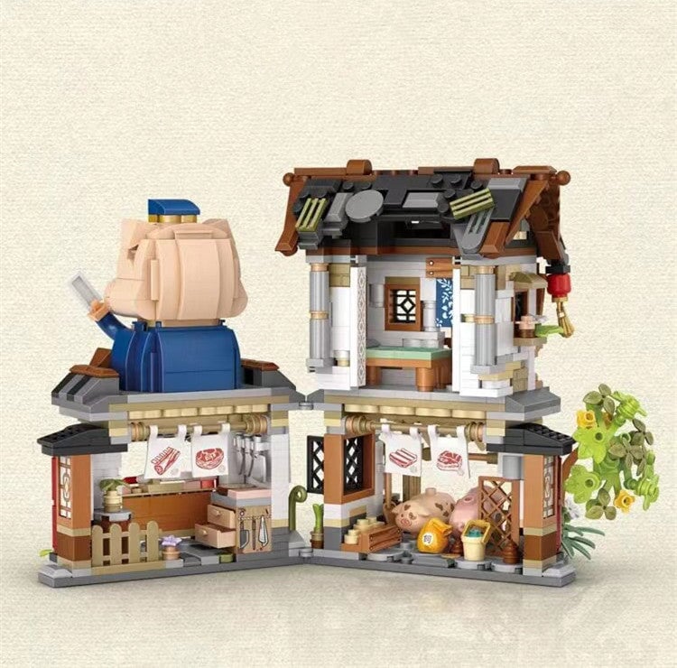 Ancient Honey Bee & Bacon Shops Micro Building Set Collection - Kawaiies - Adorable - Cute - Plushies - Plush - Kawaii