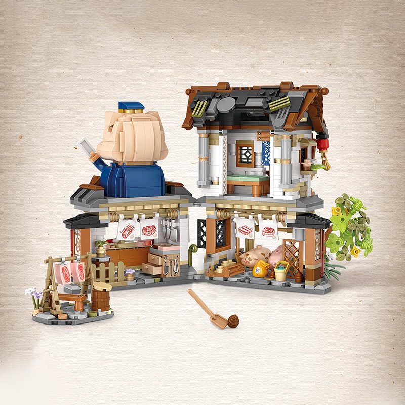 Ancient Honey Bee & Bacon Shops Micro Building Set Collection - Kawaiies - Adorable - Cute - Plushies - Plush - Kawaii