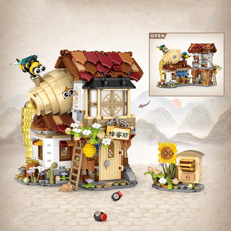 Ancient Honey Bee & Bacon Shops Micro Building Set Collection – Kawaiies