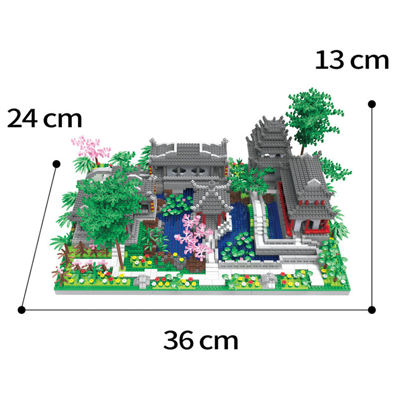Ancient Pagoda Village with Lake Nano Building Blocks - Kawaiies - Adorable - Cute - Plushies - Plush - Kawaii