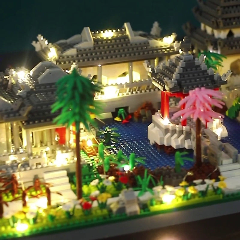 Ancient Pagoda Village with Lake Nano Building Blocks - Kawaiies - Adorable - Cute - Plushies - Plush - Kawaii