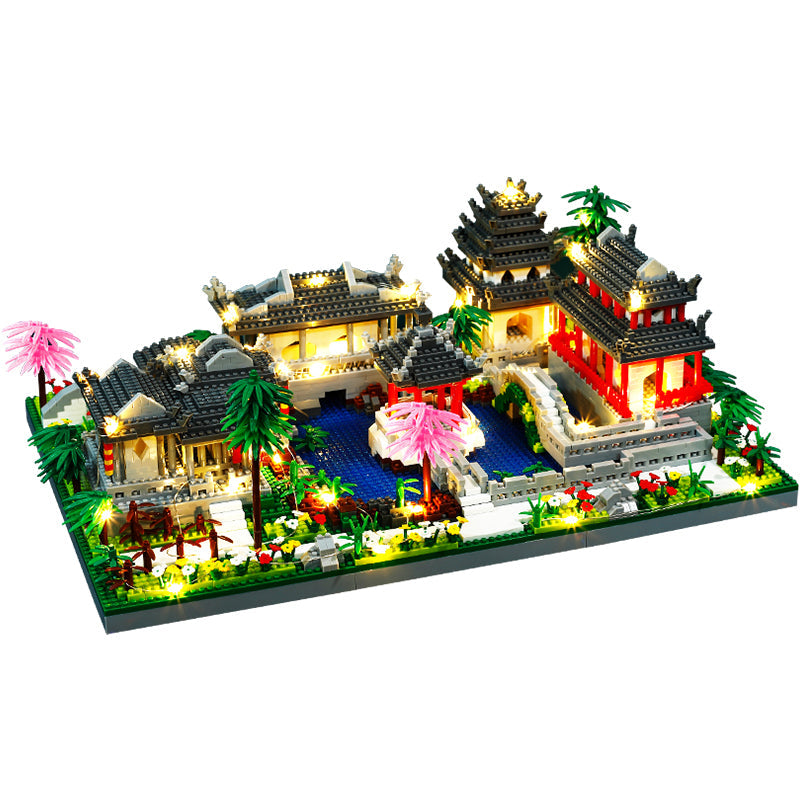 Ancient Pagoda Village with Lake Nano Building Blocks - Kawaiies - Adorable - Cute - Plushies - Plush - Kawaii