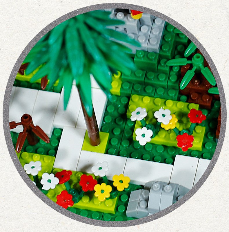 Ancient Pagoda Village with Lake Nano Building Blocks - Kawaiies - Adorable - Cute - Plushies - Plush - Kawaii