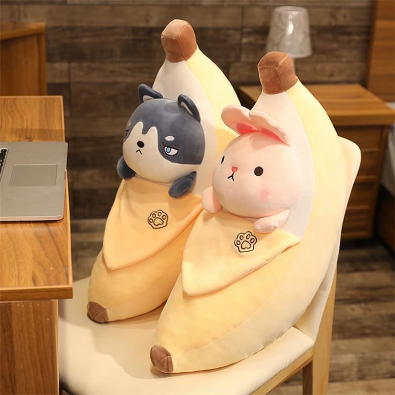 Animals Hiding in Banana Plushies - Kawaiies - Adorable - Cute - Plushies - Plush - Kawaii