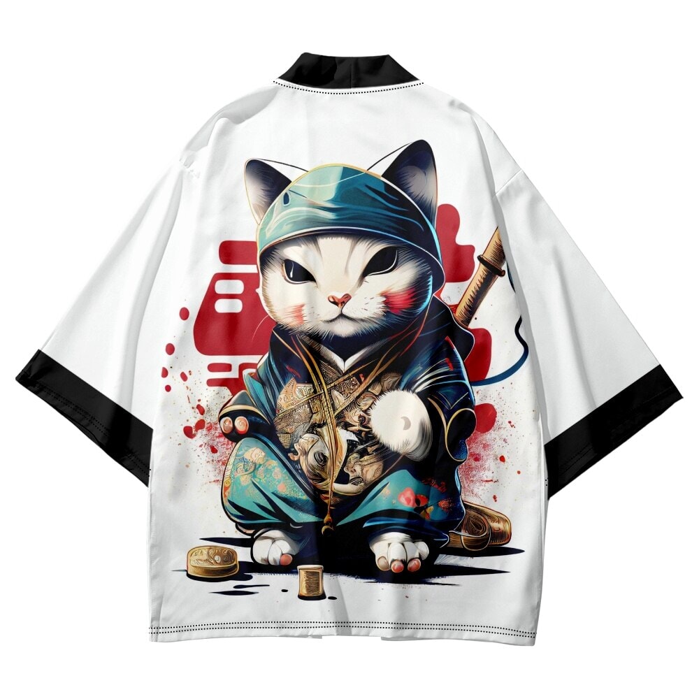 kawaiies-softtoys-plushies-kawaii-plush-Anime Cat in Kimono Unisex Kimono Collection Apparel 