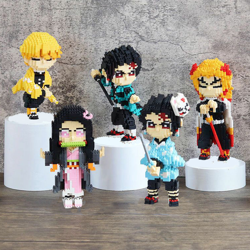 Demon Slayer Tanjiro Zenitsu Inosuke Action Figures Cute -  Australia