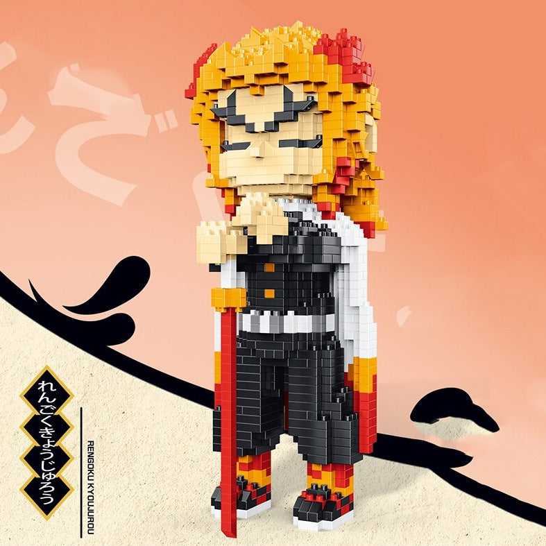 Anime Demon Slayer Rengoku Kyojuro Nano Building Blocks - Kawaiies - Adorable - Cute - Plushies - Plush - Kawaii