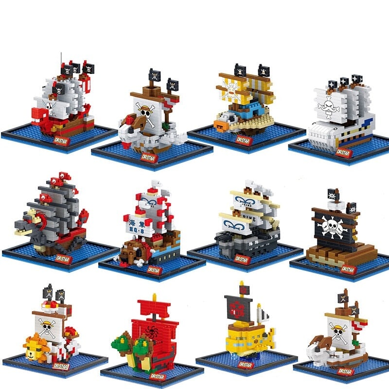 kawaiies-softtoys-plushies-kawaii-plush-Anime One Piece Pirate Ships Nano Building Blocks Collection Build it 