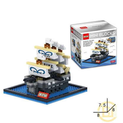 kawaiies-softtoys-plushies-kawaii-plush-Anime One Piece Pirate Ships Nano Building Blocks Collection Build it 8 With box 