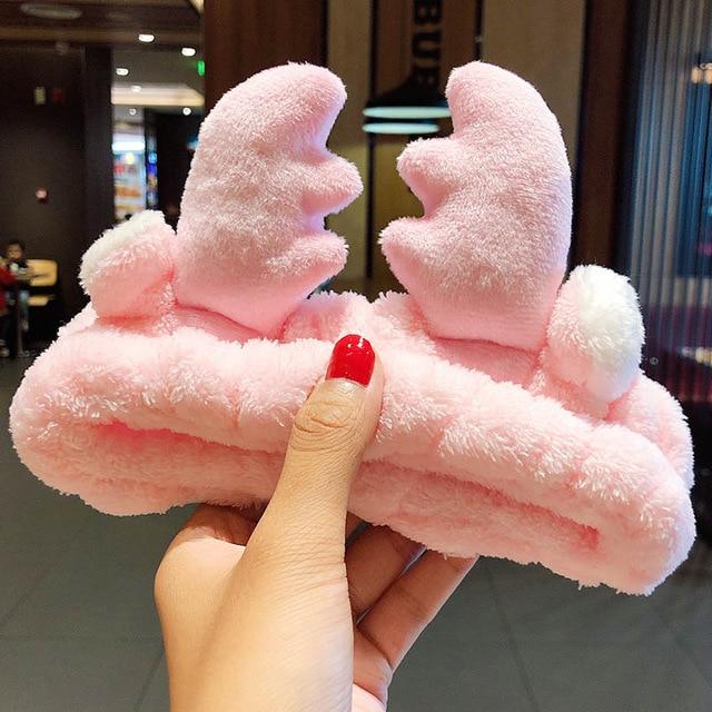 Pink reindeer antlers headband discount