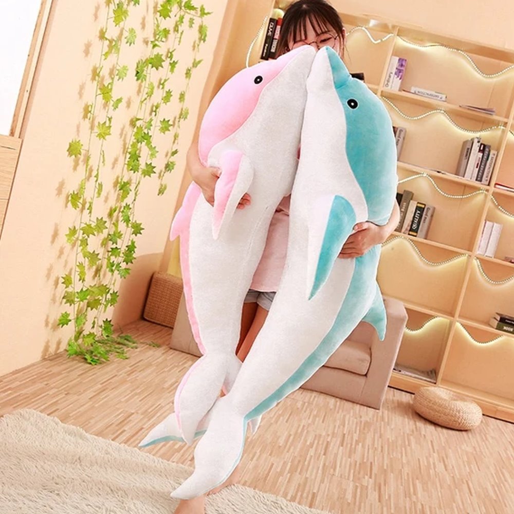 Aqua & Pink The Dolphins - Kawaiies - Adorable - Cute - Plushies - Plush - Kawaii