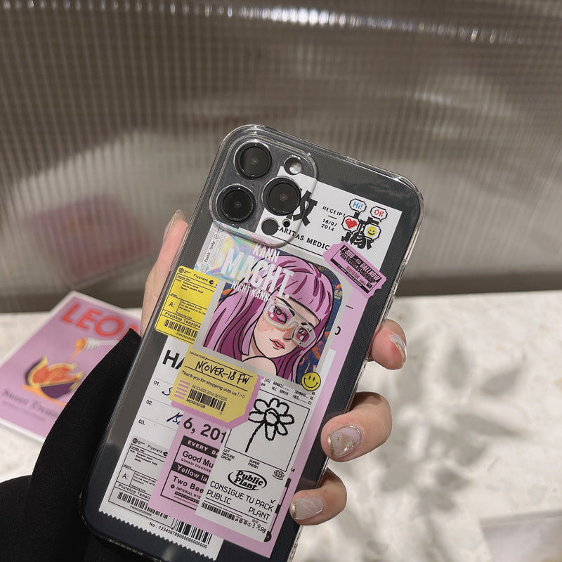 Art Retro Graffiti Girl Collage iPhone Case - Kawaiies - Adorable - Cute - Plushies - Plush - Kawaii