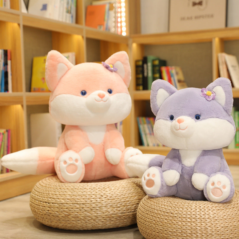 Asami & Akira the Pastel Flower Fox Plushies - Kawaiies - Adorable - Cute - Plushies - Plush - Kawaii