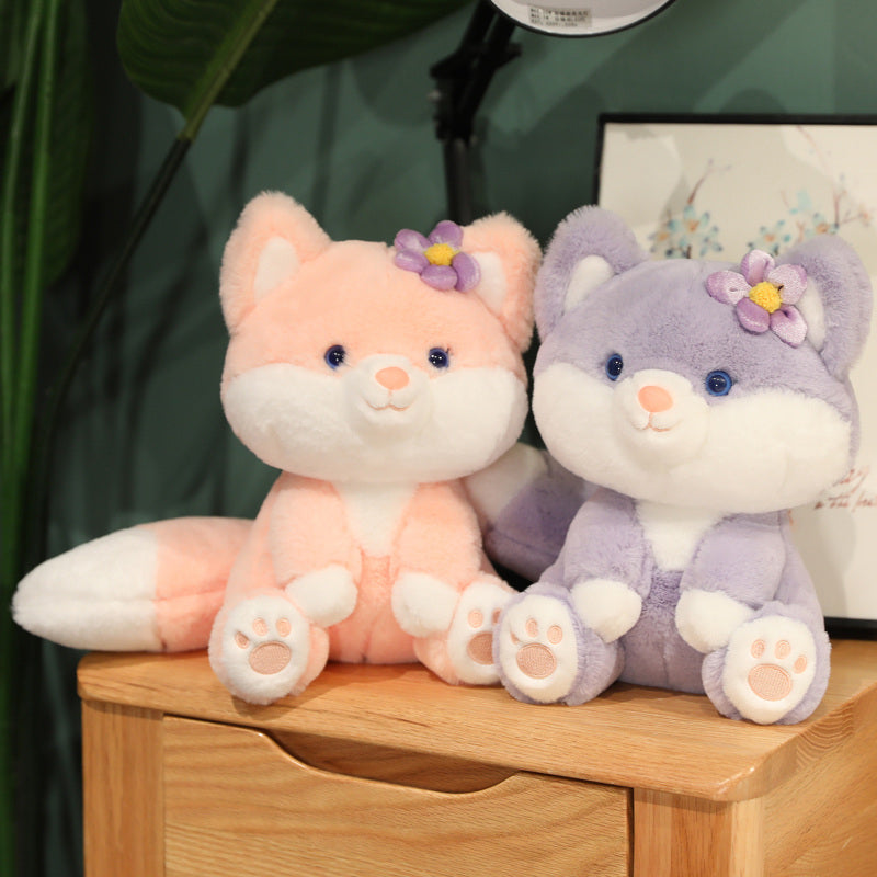 Asami & Akira the Pastel Flower Fox Plushies - Kawaiies - Adorable - Cute - Plushies - Plush - Kawaii