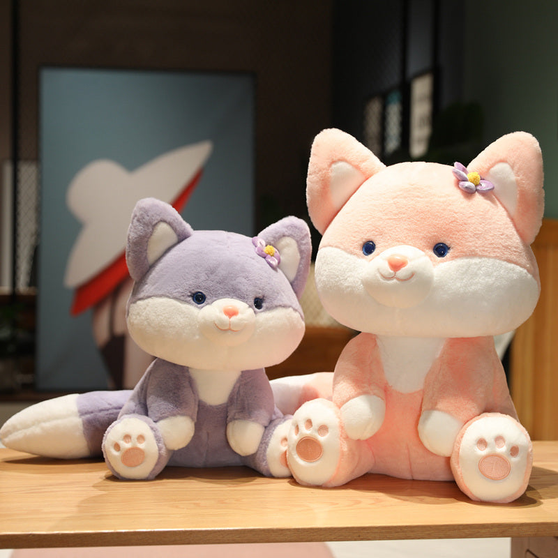 Asami & Akira the Pastel Flower Fox Plushies - Kawaiies - Adorable - Cute - Plushies - Plush - Kawaii