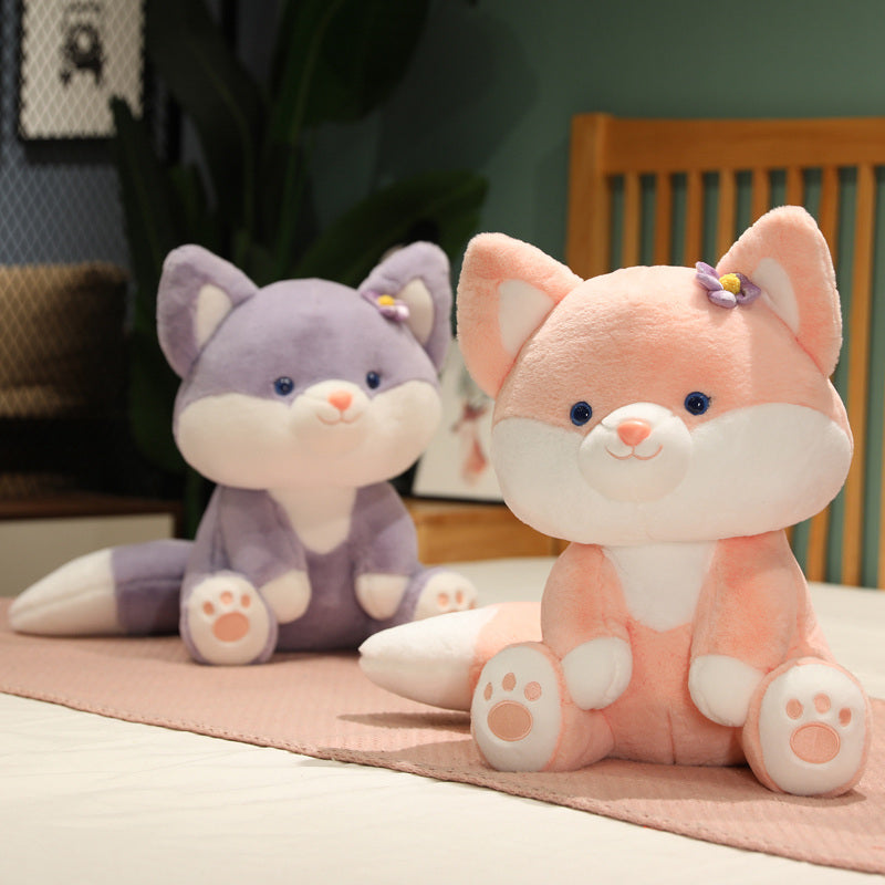 Asami & Akira the Pastel Flower Fox Plushies - Kawaiies - Adorable - Cute - Plushies - Plush - Kawaii