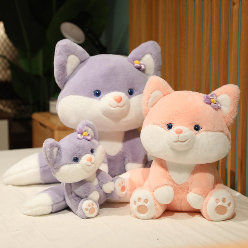 Asami & Akira the Pastel Flower Fox Plushies - Kawaiies - Adorable - Cute - Plushies - Plush - Kawaii