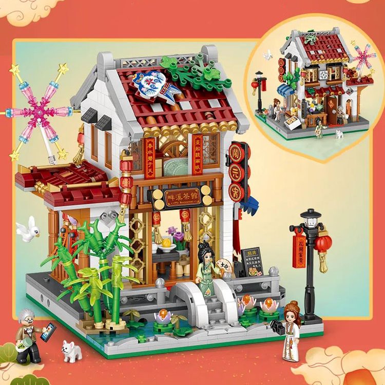 Asia Riverside Town Micro Building Blocks - Kawaiies - Adorable - Cute - Plushies - Plush - Kawaii