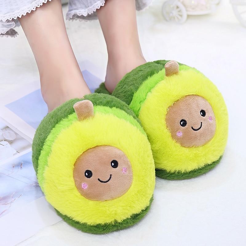 Avocado Plush Slippers - Kawaiies - Adorable - Cute - Plushies - Plush - Kawaii