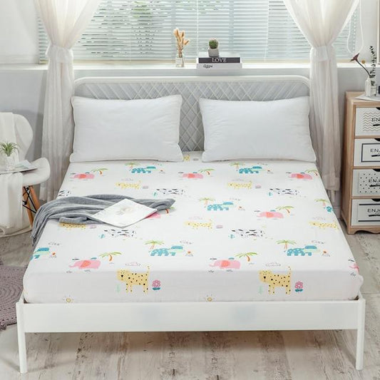 Baby Safari Cotton Fitted Bedsheet - Kawaiies - Adorable - Cute - Plushies - Plush - Kawaii
