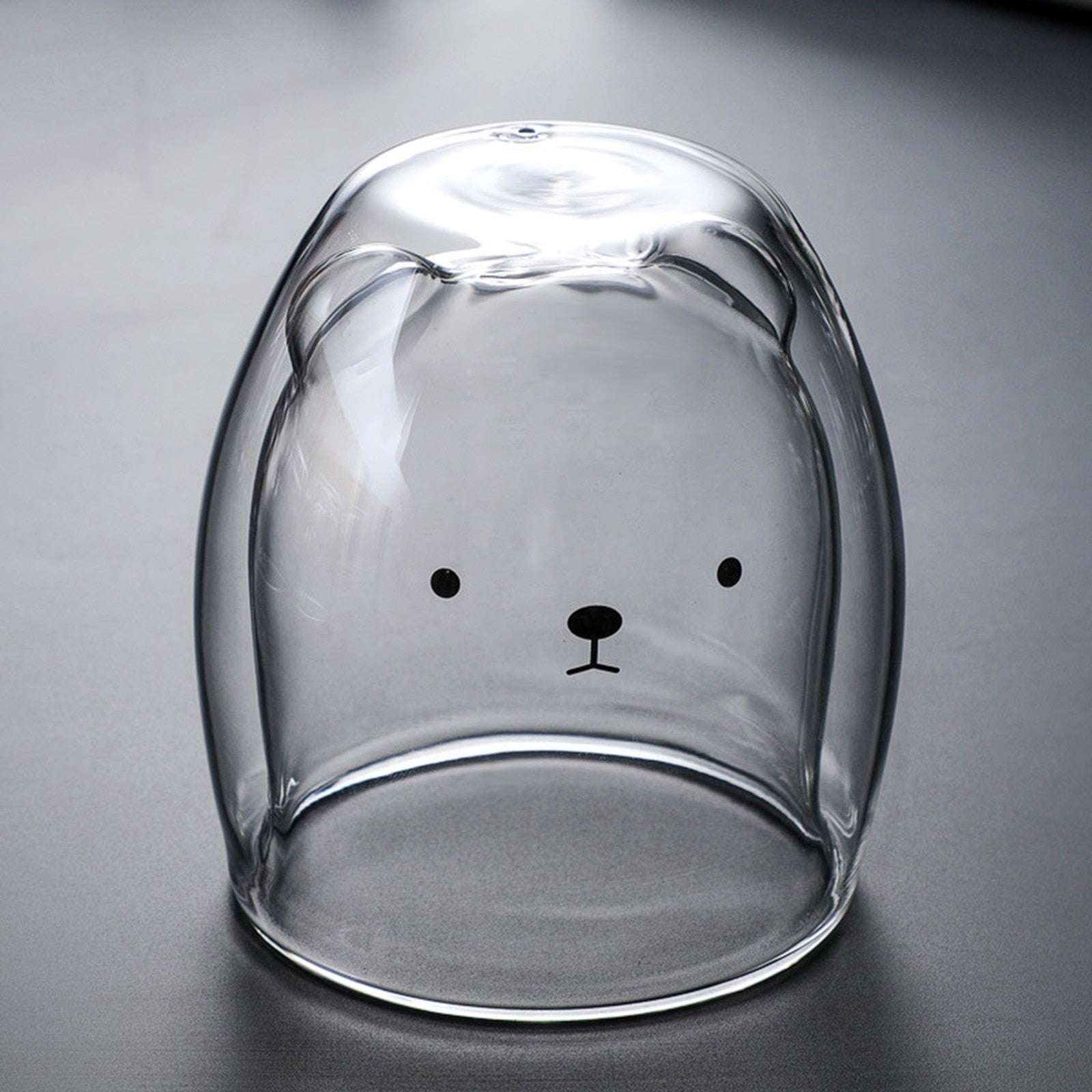 HK Teddy Bear Glass Cup