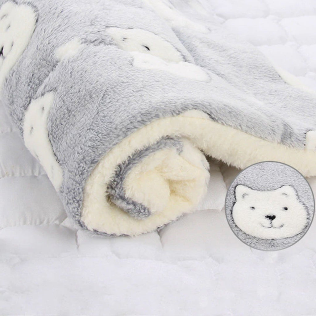 Bear Print Super Soft and Comfy Cat and Dog Bed - Kawaiies - Adorable - Cute - Plushies - Plush - Kawaii