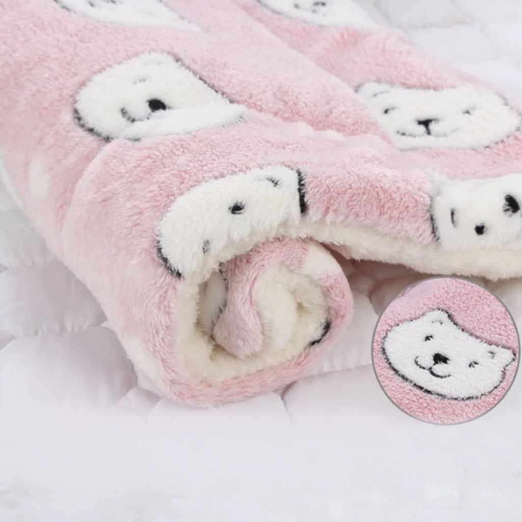 Bear Print Super Soft and Comfy Cat and Dog Bed - Kawaiies - Adorable - Cute - Plushies - Plush - Kawaii