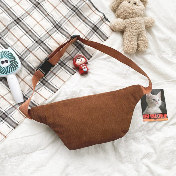 Beary Cute Corduroy Crossbody Bag - Kawaiies - Adorable - Cute - Plushies - Plush - Kawaii