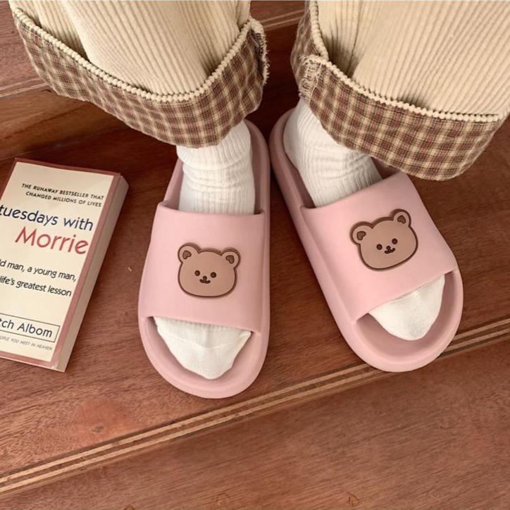 Beary Cute Open-toe Slippers - Kawaiies - Adorable - Cute - Plushies - Plush - Kawaii