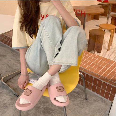 Beary Cute Open-toe Slippers - Kawaiies - Adorable - Cute - Plushies - Plush - Kawaii