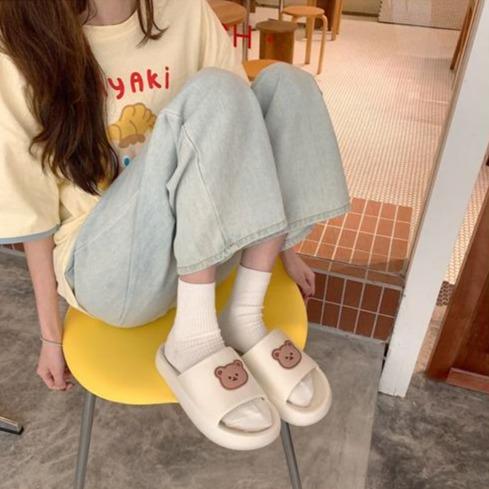 Beary Cute Open-toe Slippers - Kawaiies - Adorable - Cute - Plushies - Plush - Kawaii