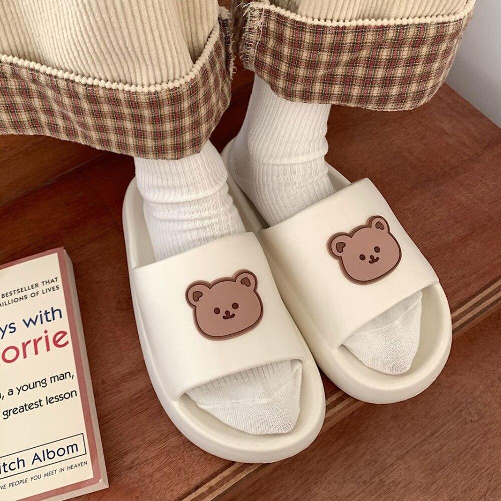 Beary Cute Open-toe Slippers - Kawaiies - Adorable - Cute - Plushies - Plush - Kawaii