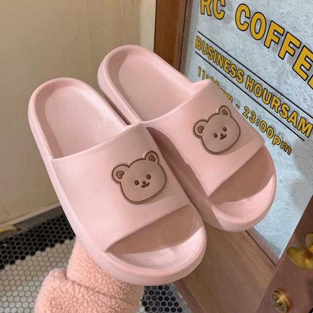 Beary Cute Open-toe Slippers - Kawaiies - Adorable - Cute - Plushies - Plush - Kawaii