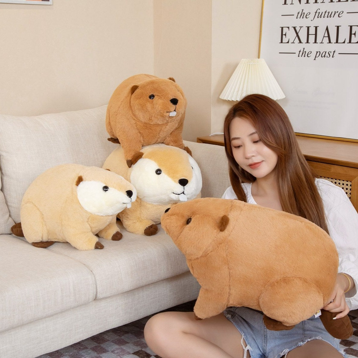 Billy & Willy the Fluffy Brown Beaver Plushie - Kawaiies - Adorable - Cute - Plushies - Plush - Kawaii