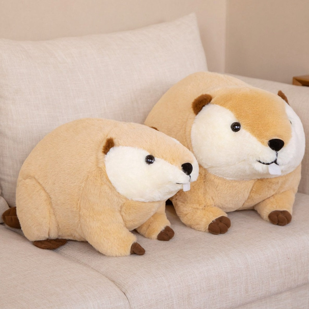 Billy & Willy the Fluffy Brown Beaver Plushie - Kawaiies - Adorable - Cute - Plushies - Plush - Kawaii