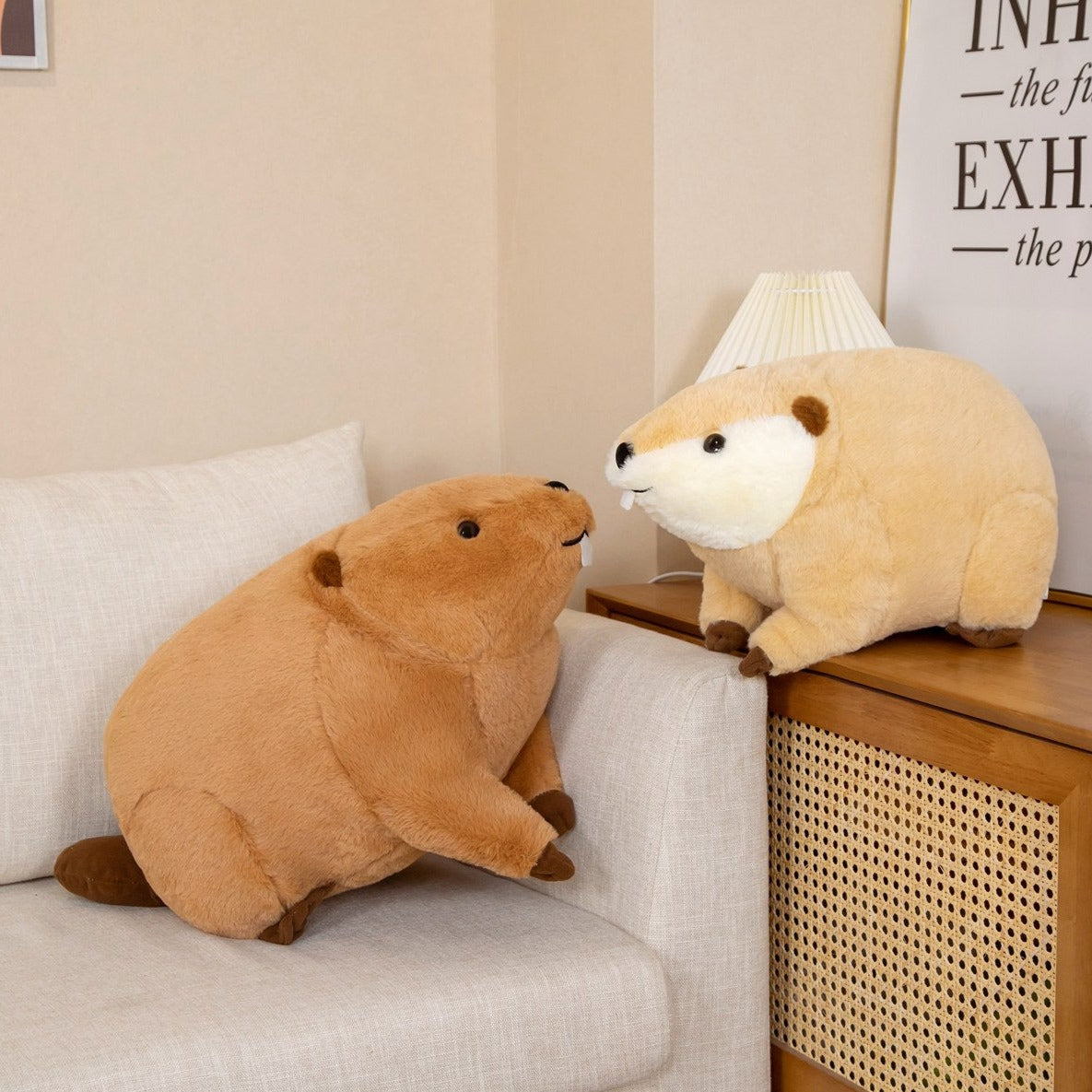 Billy & Willy the Fluffy Brown Beaver Plushie - Kawaiies - Adorable - Cute - Plushies - Plush - Kawaii