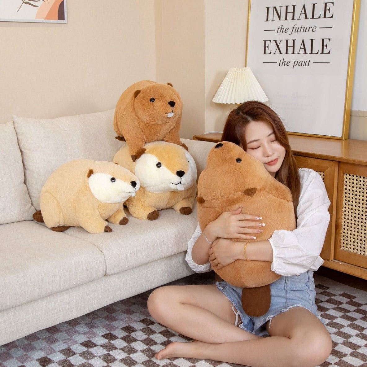Billy & Willy the Fluffy Brown Beaver Plushie - Kawaiies - Adorable - Cute - Plushies - Plush - Kawaii
