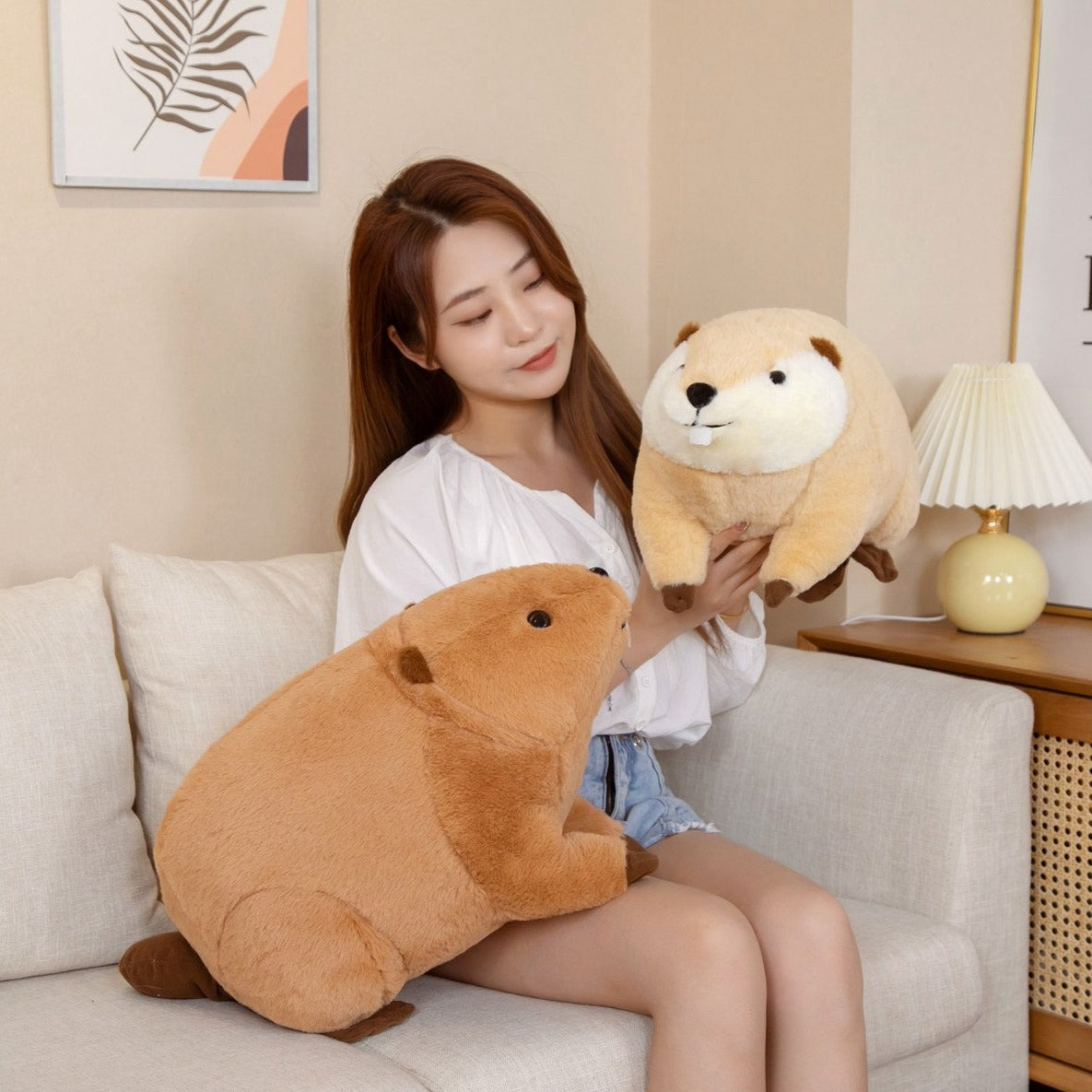 Billy & Willy the Fluffy Brown Beaver Plushie - Kawaiies - Adorable - Cute - Plushies - Plush - Kawaii