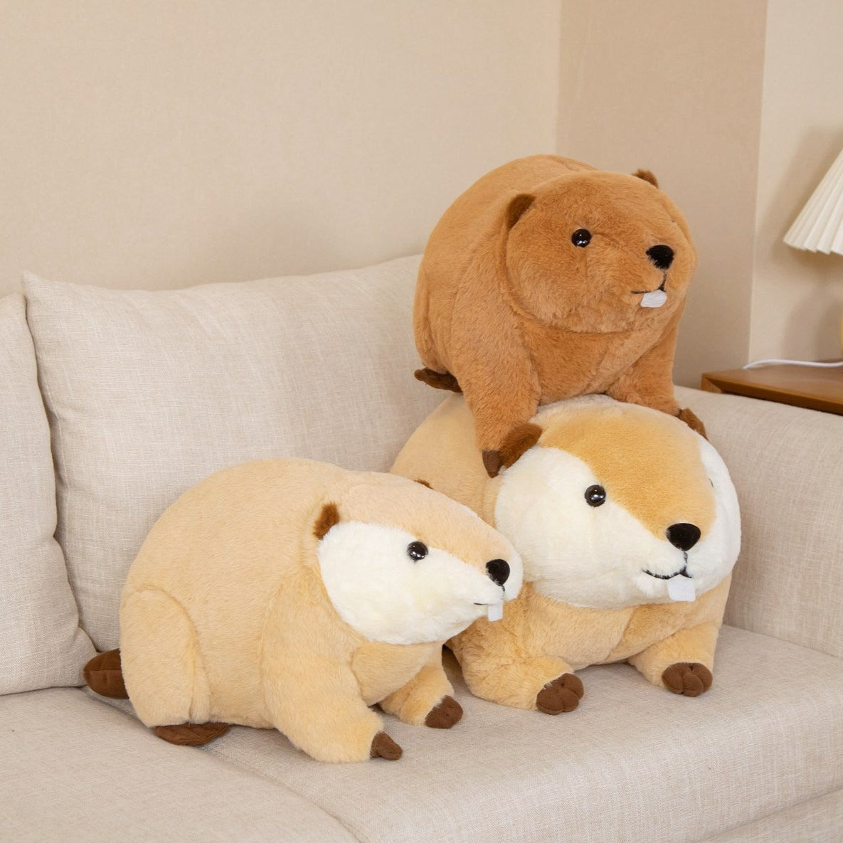 Billy & Willy the Fluffy Brown Beaver Plushie - Kawaiies - Adorable - Cute - Plushies - Plush - Kawaii