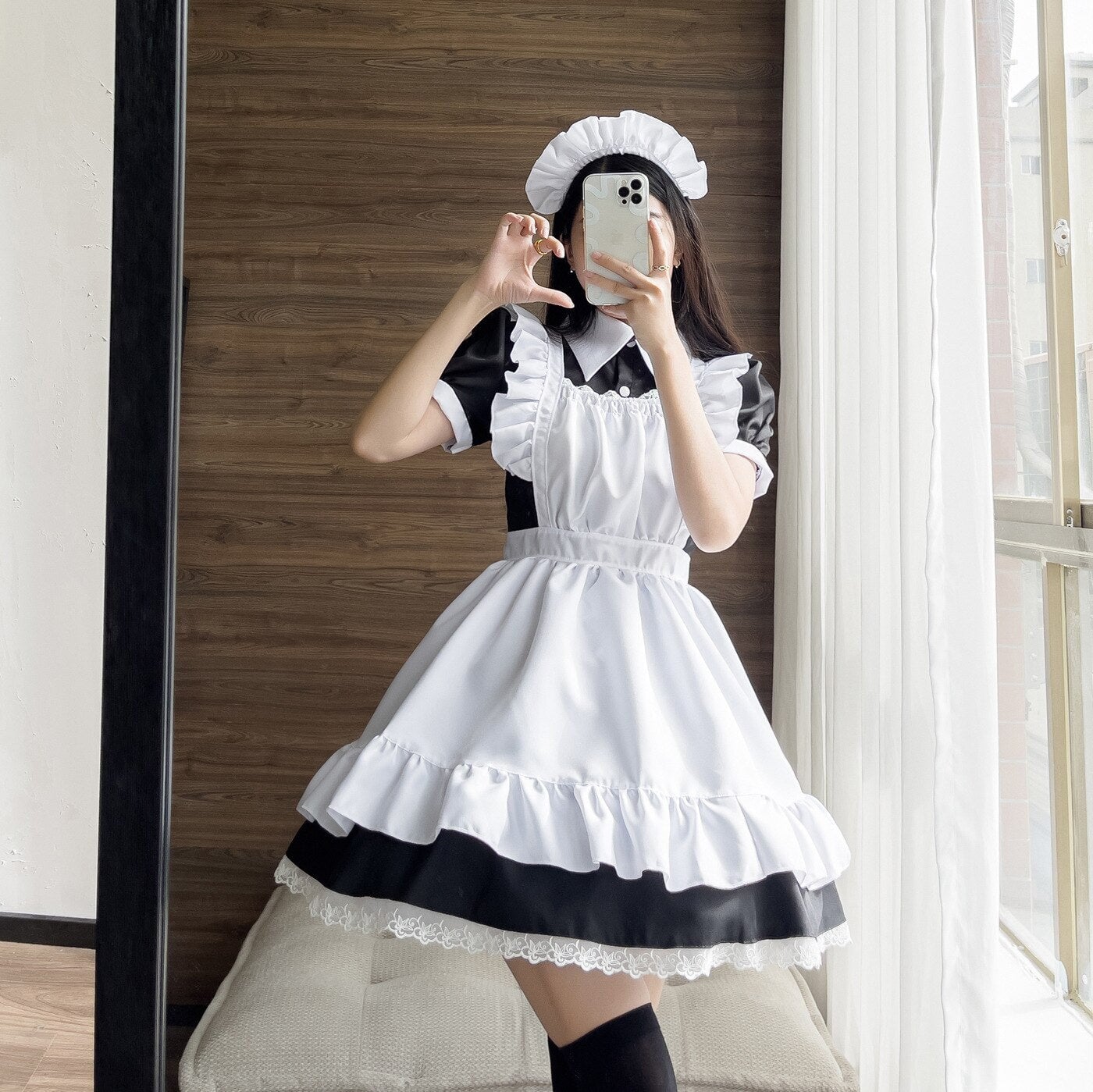 Black White Kawaii Lolita Maid Cosplay Women's Dress | NEW - Kawaiies - Adorable - Cute - Plushies - Plush - Kawaii