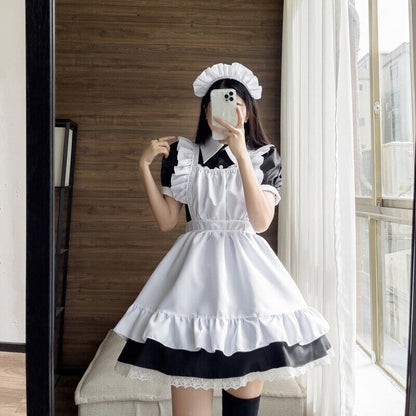 Black White Kawaii Lolita Maid Cosplay Women's Dress | NEW - Kawaiies - Adorable - Cute - Plushies - Plush - Kawaii