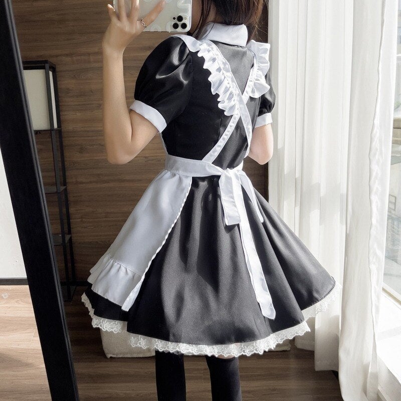 Black White Kawaii Lolita Maid Cosplay Women's Dress | NEW - Kawaiies - Adorable - Cute - Plushies - Plush - Kawaii